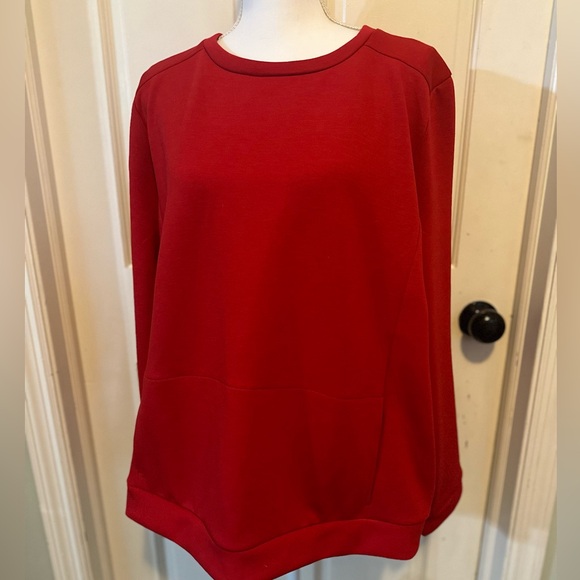 Talbots PLEATED BACK MODERN SCUBA PULLOVER NWT Red Size 2X - Picture 1 of 12